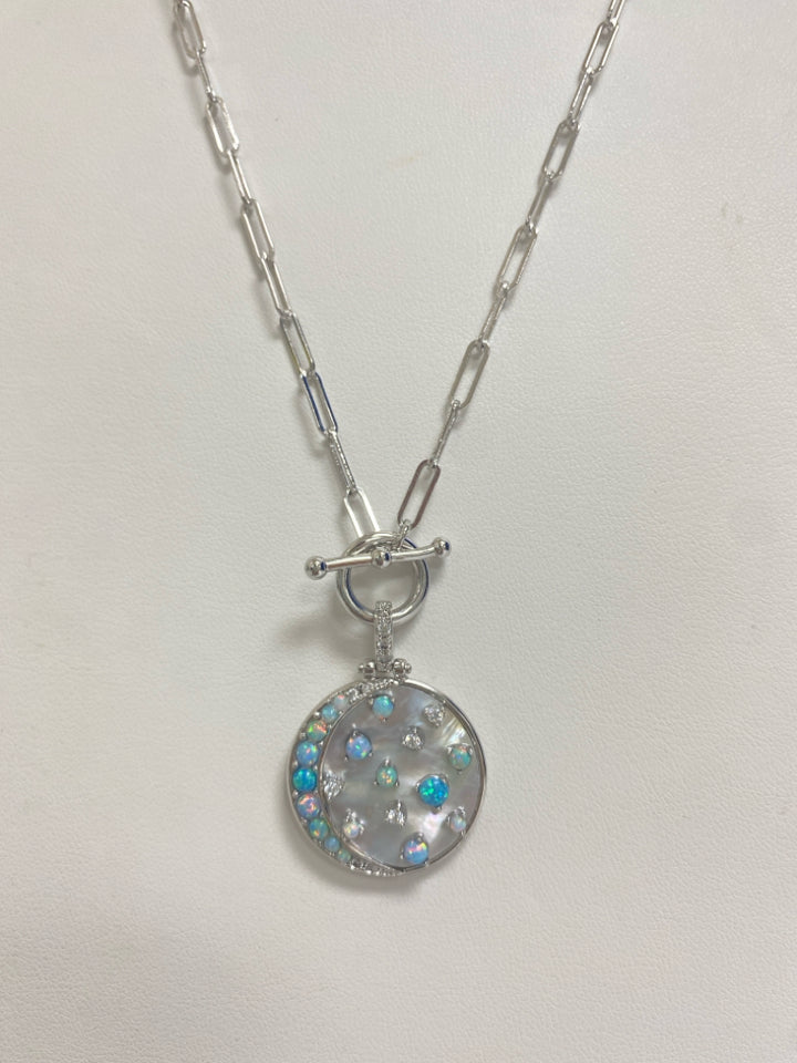 J.MILLS STUDIO Silver Clear Stones Necklace