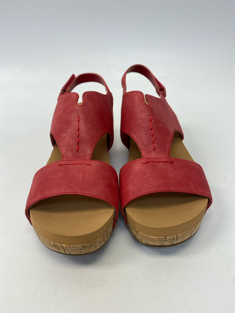 Corkys  Size 10 Red Studded Sandals