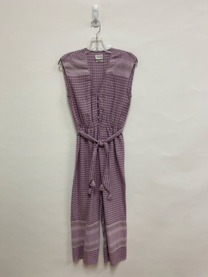 SAYLOR Size S Lavender Purple Shapes Sleeveless Ladies Jumpsuit