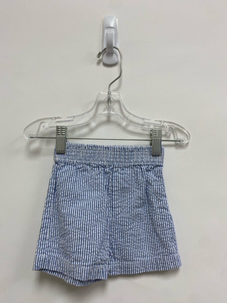 Mudpie SIZE 0-6M White/Blue Stripes Seersucker Boy&