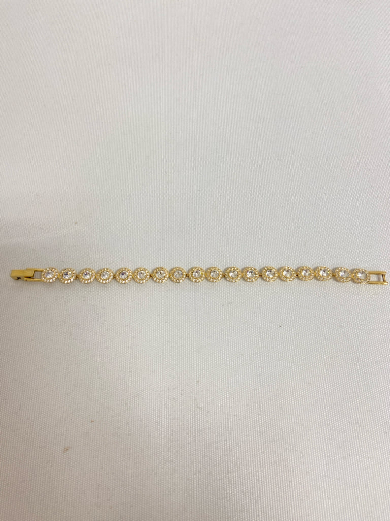 Swarovski Gold Color Clear Circles Bracelet