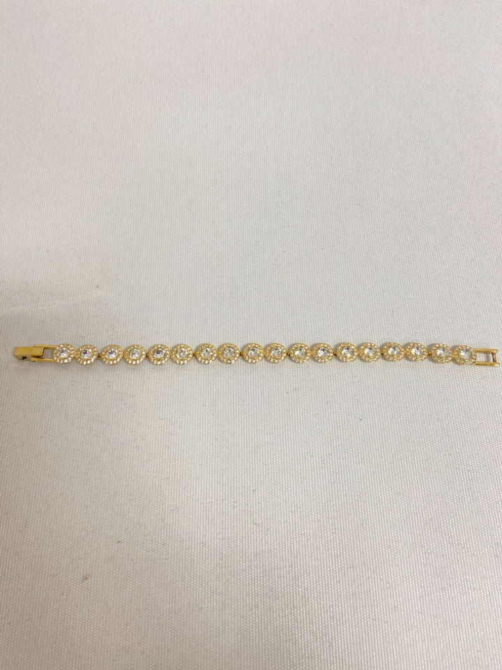Swarovski Gold Color Clear Circles Bracelet