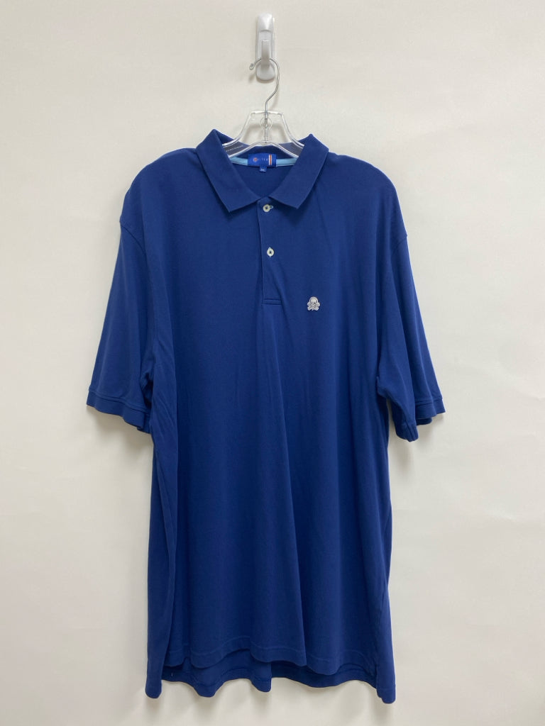 STITCH Size 2X Navy Polo Men&