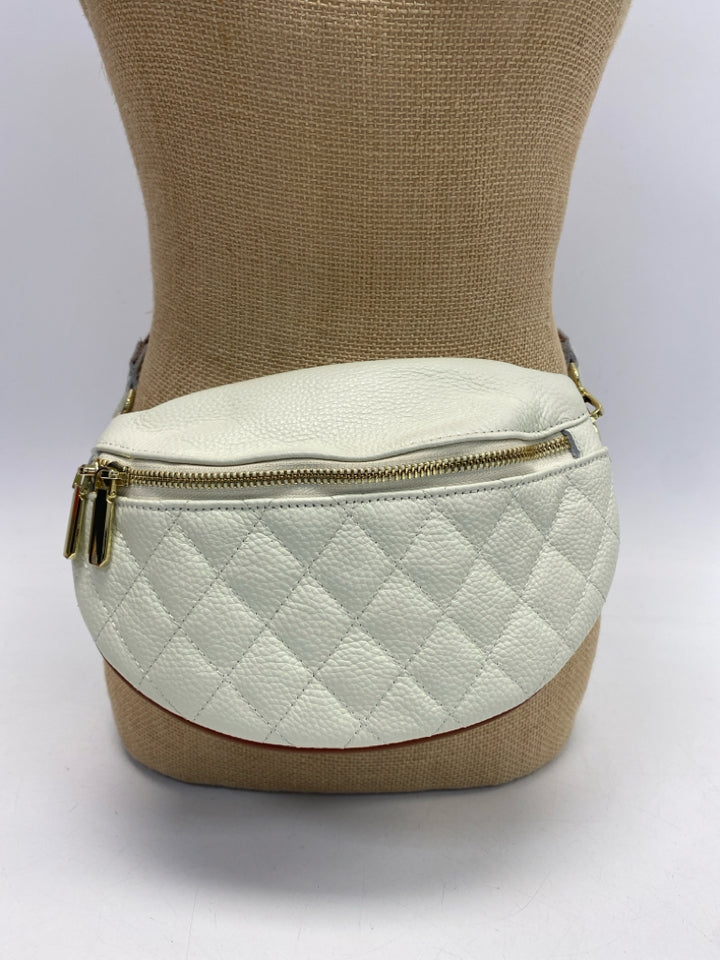 Cream Quilted Belt