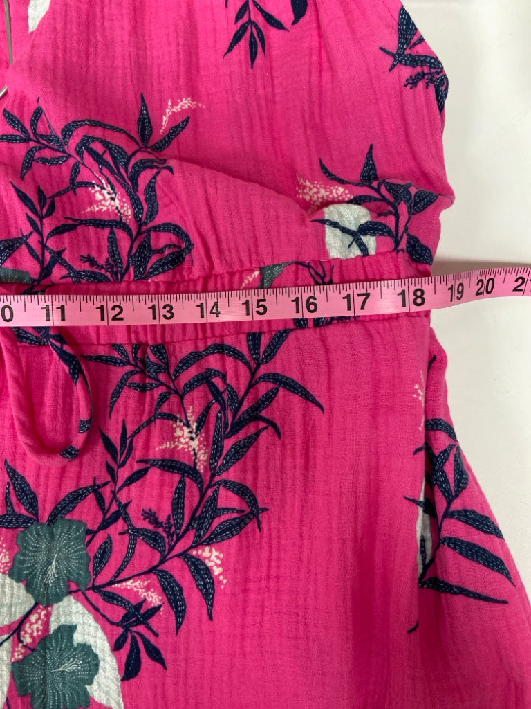 NWT wonderly  SIZE  2X Fuschia Navy Flowers Plus Size Dress