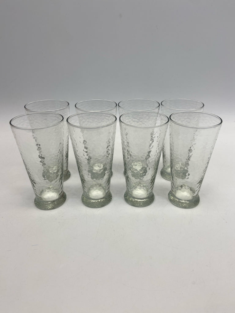 Clear Hammered Glassware