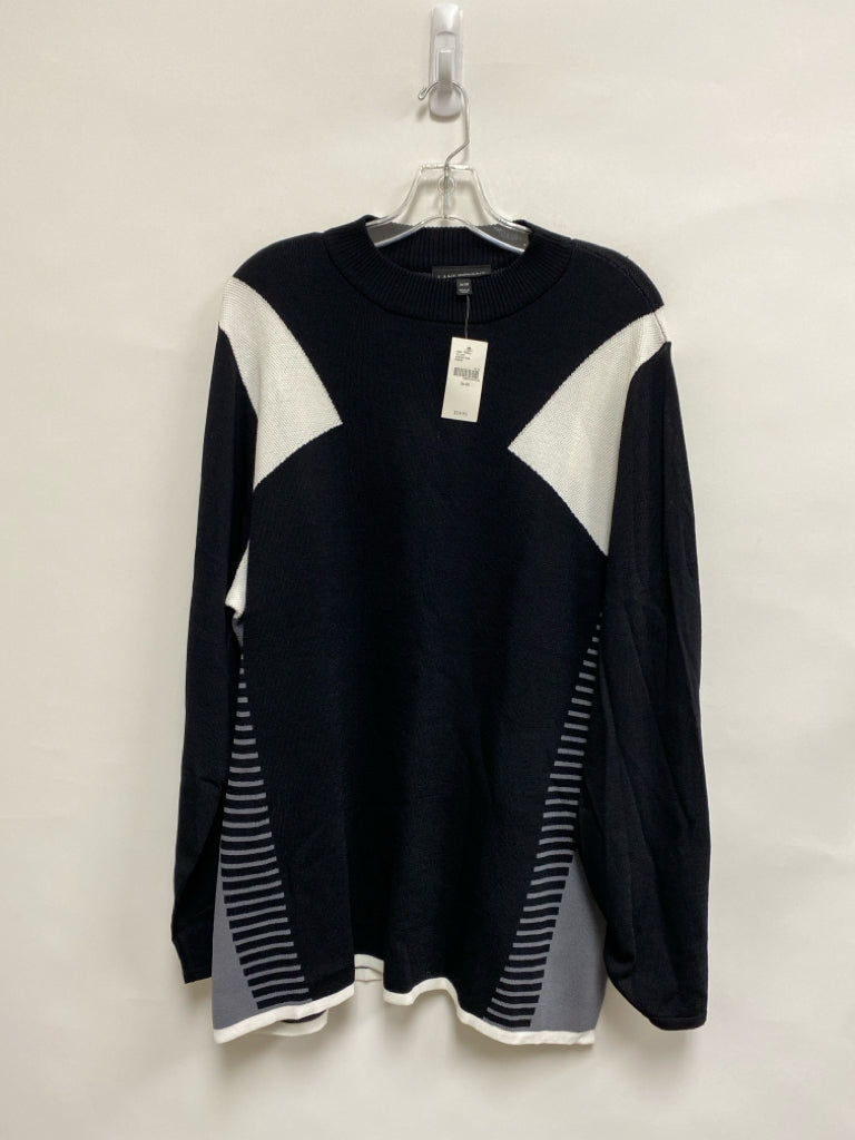 NWT Lane Bryant Size 26/28 Black White/Gray Plus Size Sweater
