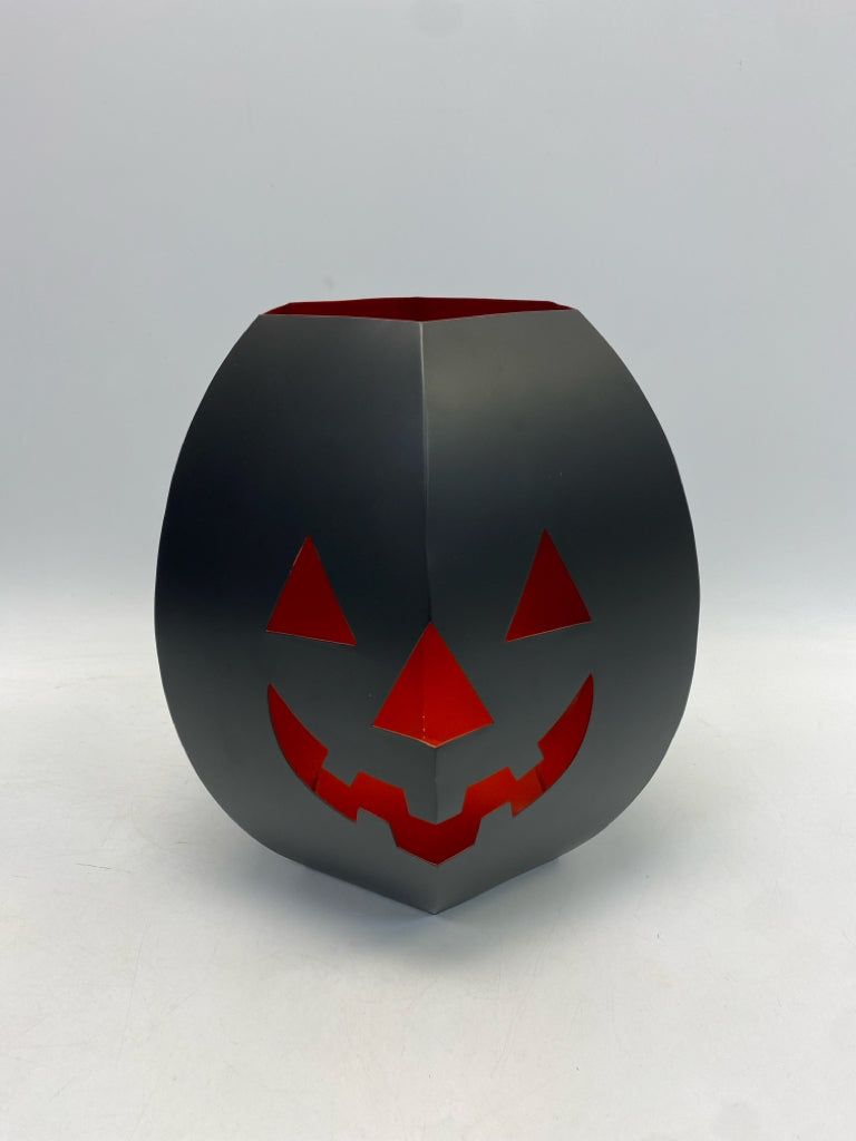 Crate/Barrel Black Orange Metal Halloween