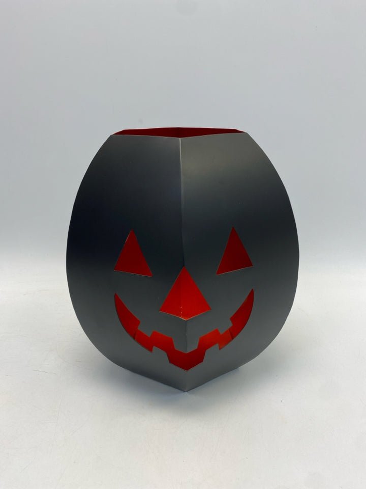 Crate/Barrel Black Orange Metal Halloween