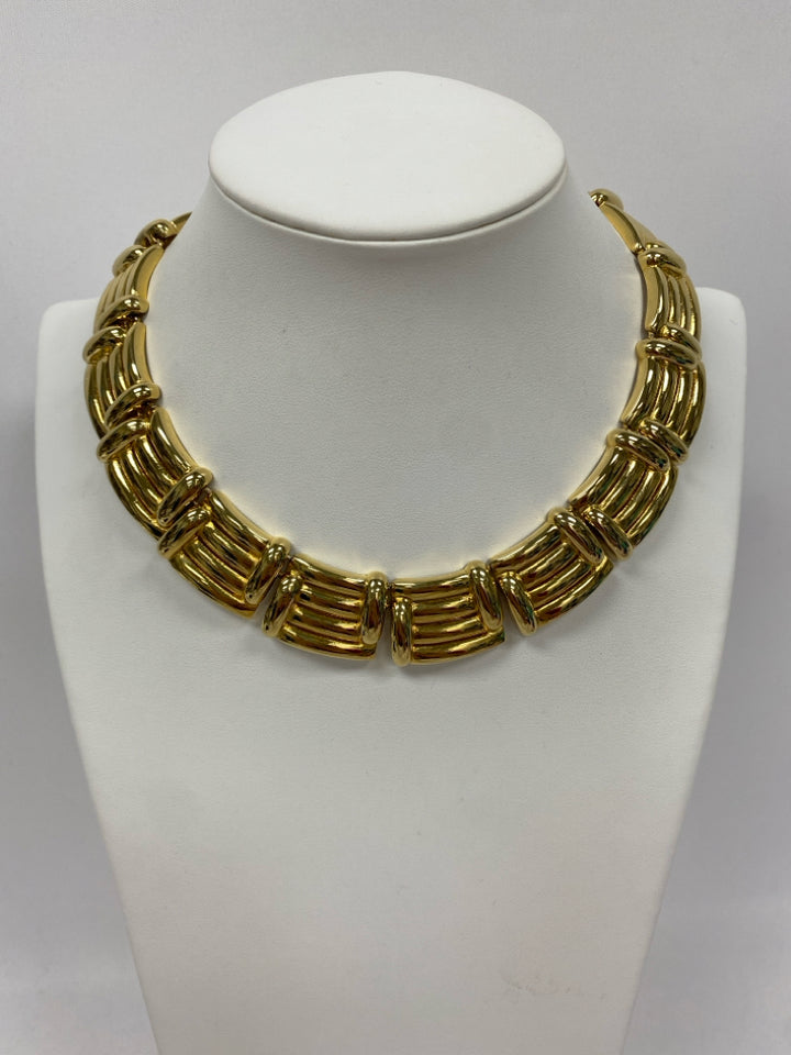 Gold ColorWide  Link Necklace