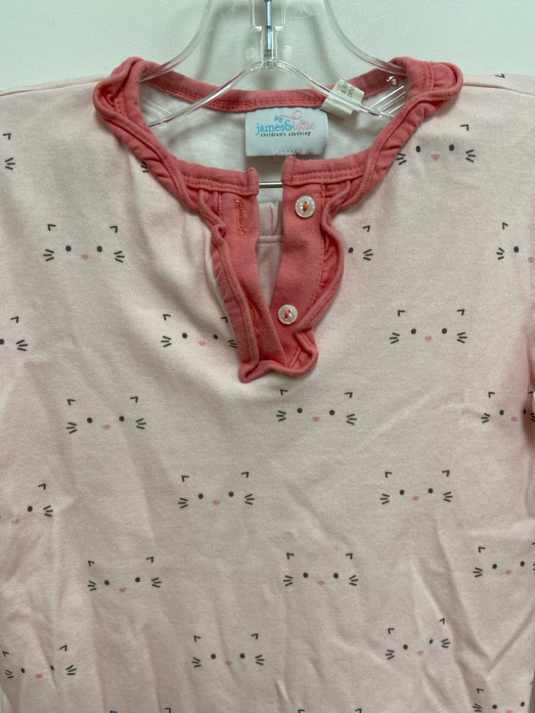 SIZE 8 Pale Pink Gray Kitty Girl&