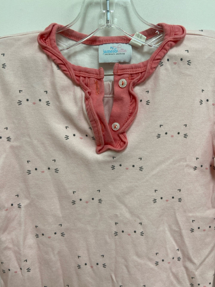 SIZE 8 Pale Pink Gray Kitty Girl&