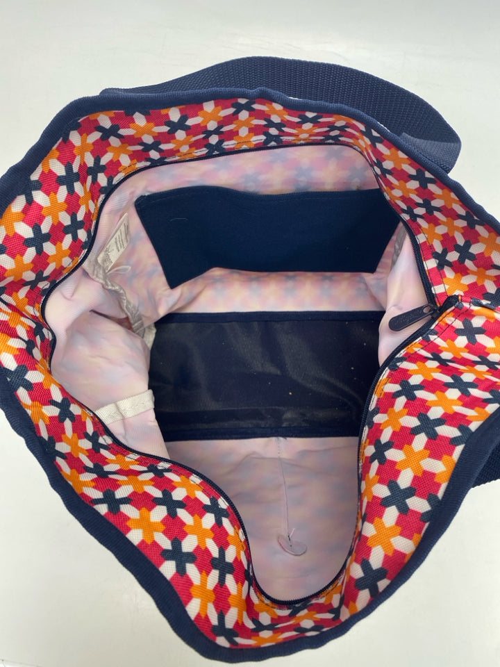 Thirty-One Navy/Pink Orange Tote Bag