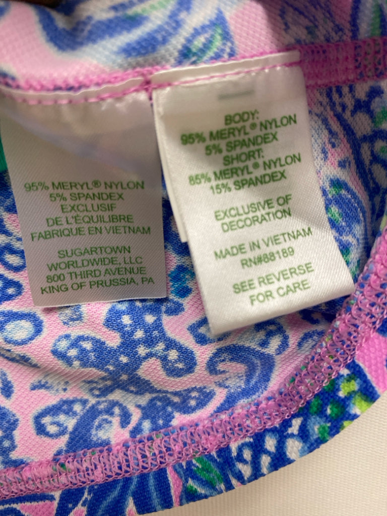 LILLY PULITZER Size M Pink Blue/Green Mermaid Ladies Skort
