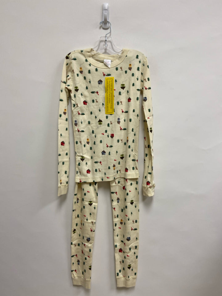 NWT hanna Andersson SIZE 14 Cream Green/Multi Camping Girl&