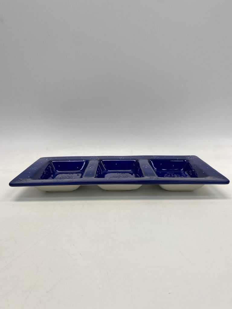 Blue White Snowflakes Ceramic Winter