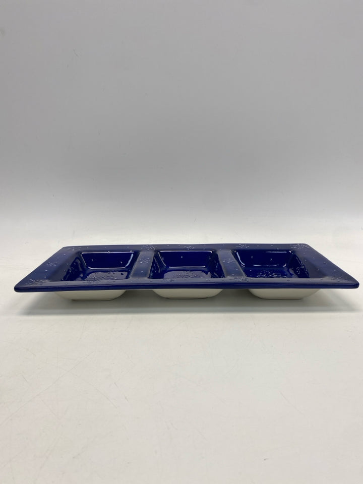 Blue White Snowflakes Ceramic Winter
