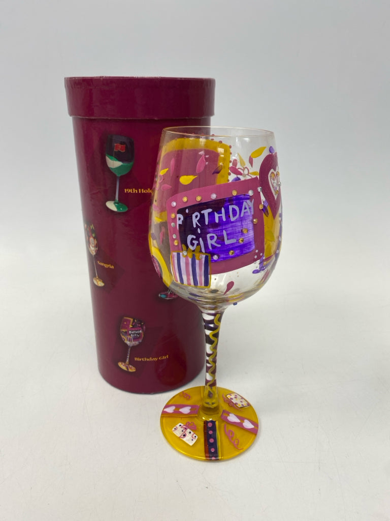 Lolita Clear Pink/Multi Birthday Glassware