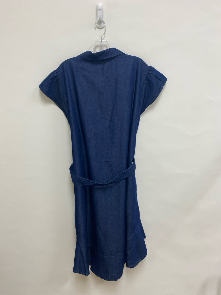 SIZE  3X Dark Blue Button Up Plus Size Dress
