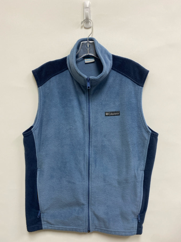 Columbia Size L Navy/Blue Fleece Men&