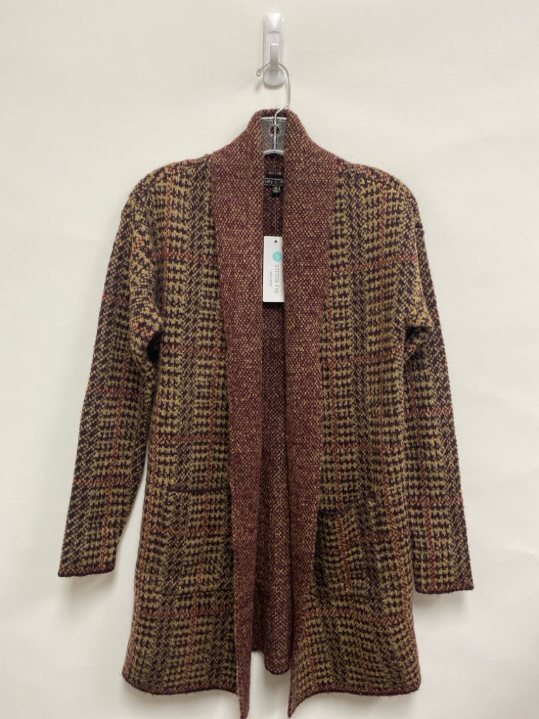 NWT Size XS Tan Burgundy Mottled Ladies Sweater