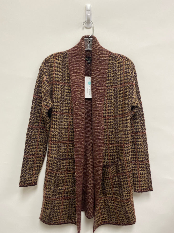 NWT Size XS Tan Burgundy Mottled Ladies Sweater