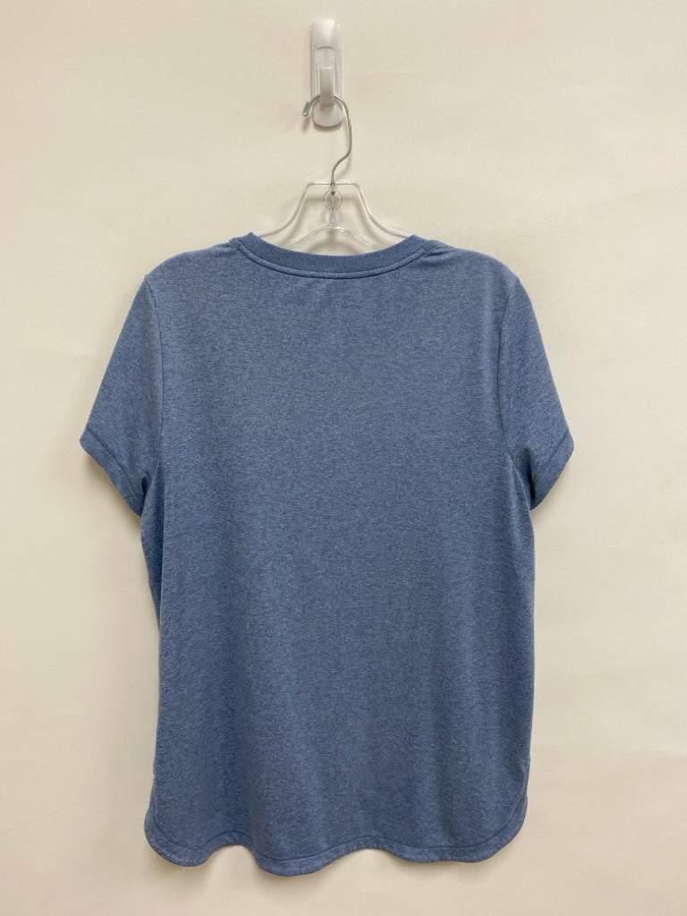 Athleta Size L Blue Mottled Short Sleeve Tee Ladies Top