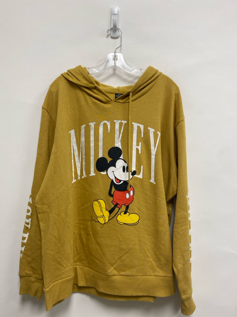 Disney Size 2X Goldenrod Mickey Mouse Hooded Ladies Sweatshirt