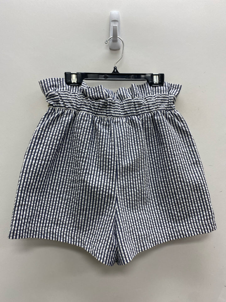 Zara Size XS White/Navy Striped Seersucker Ladies Shorts