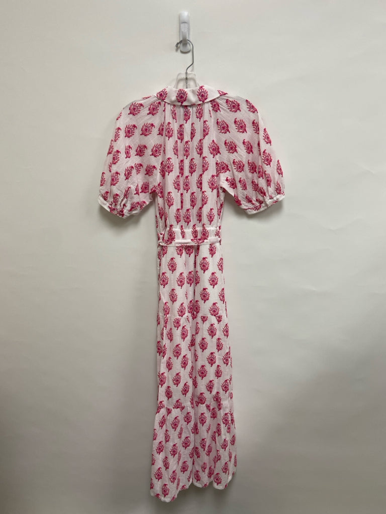 Roller Rabbit Size XS White Magenta Print Ladies Dress