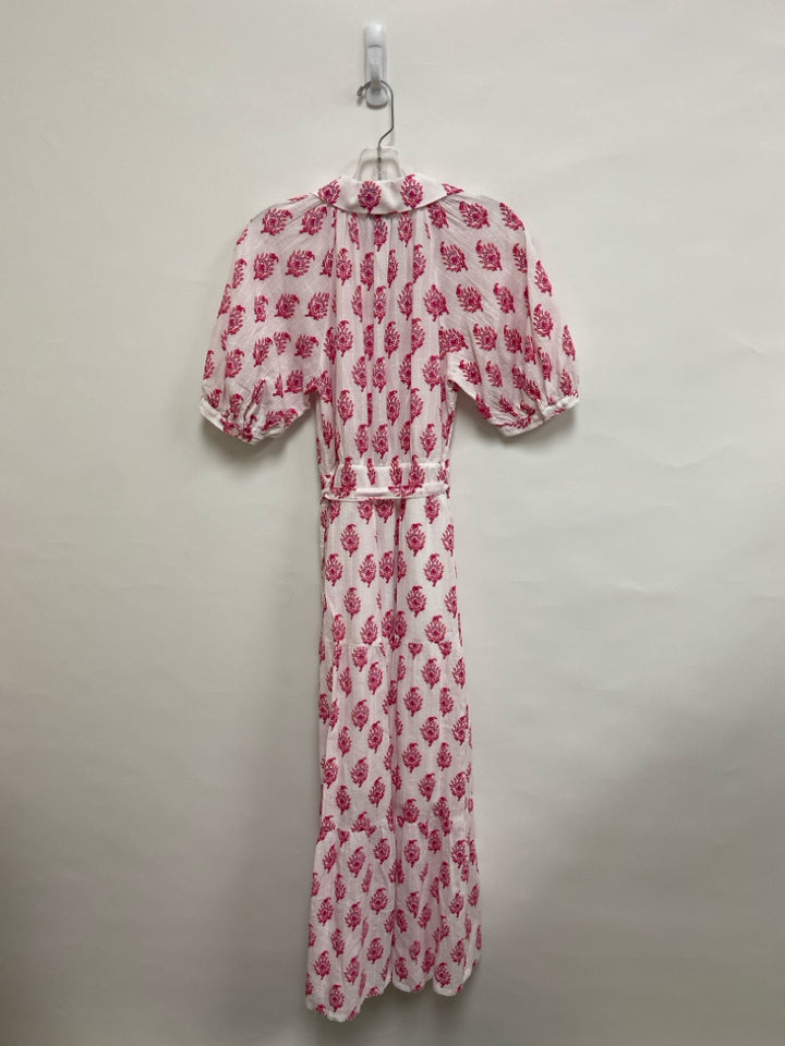 Roller Rabbit Size XS White Magenta Print Ladies Dress