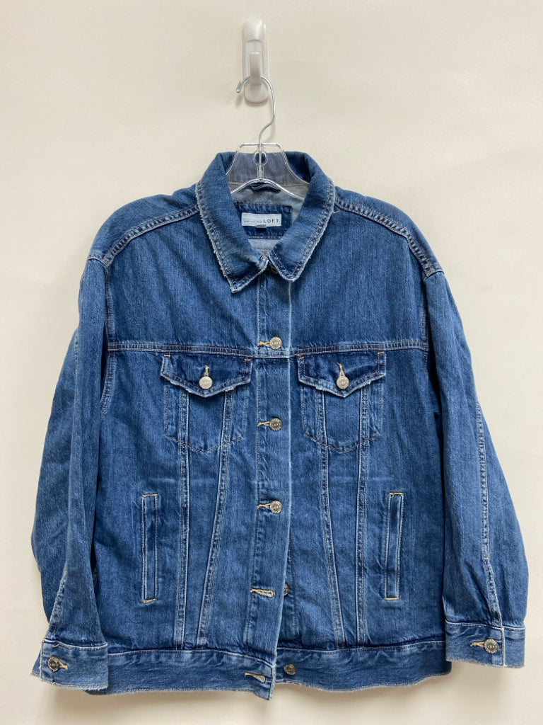 LOFT Size SP Blue Button Up Petite Jacket