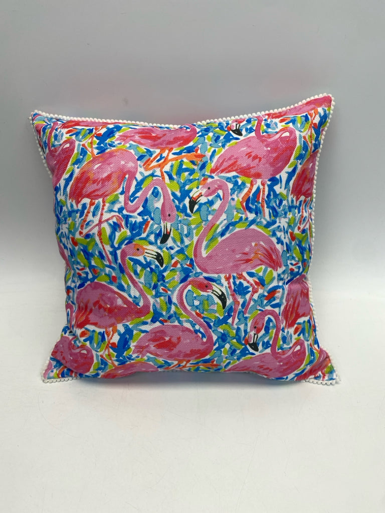 Pink/Blue Flamingo Pillow