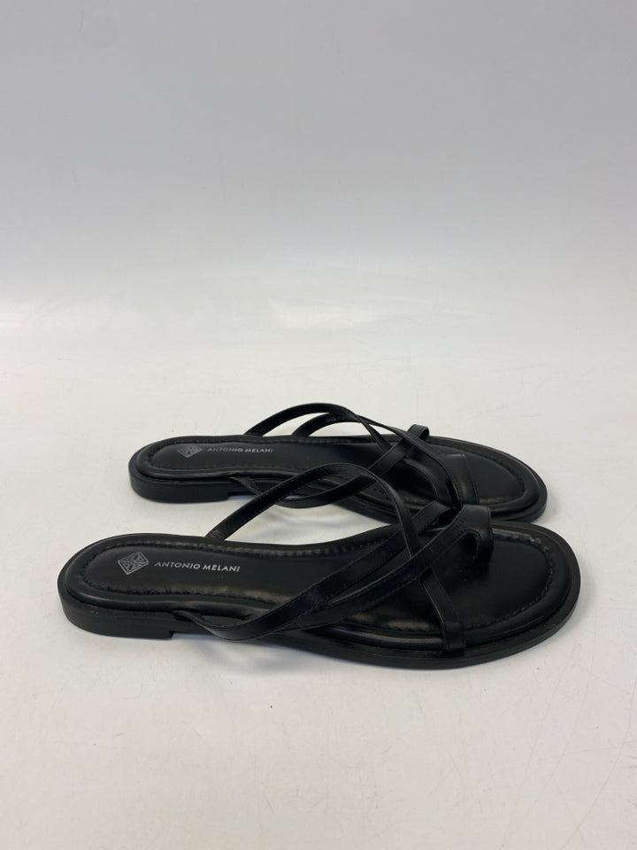 Antonio Melani  Size 8.5 Black Crisscross Sandals