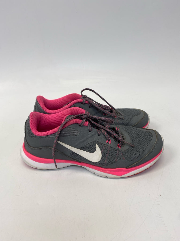 Nike  Size 7.5 Gray Hot Pink Lace-up Sneakers