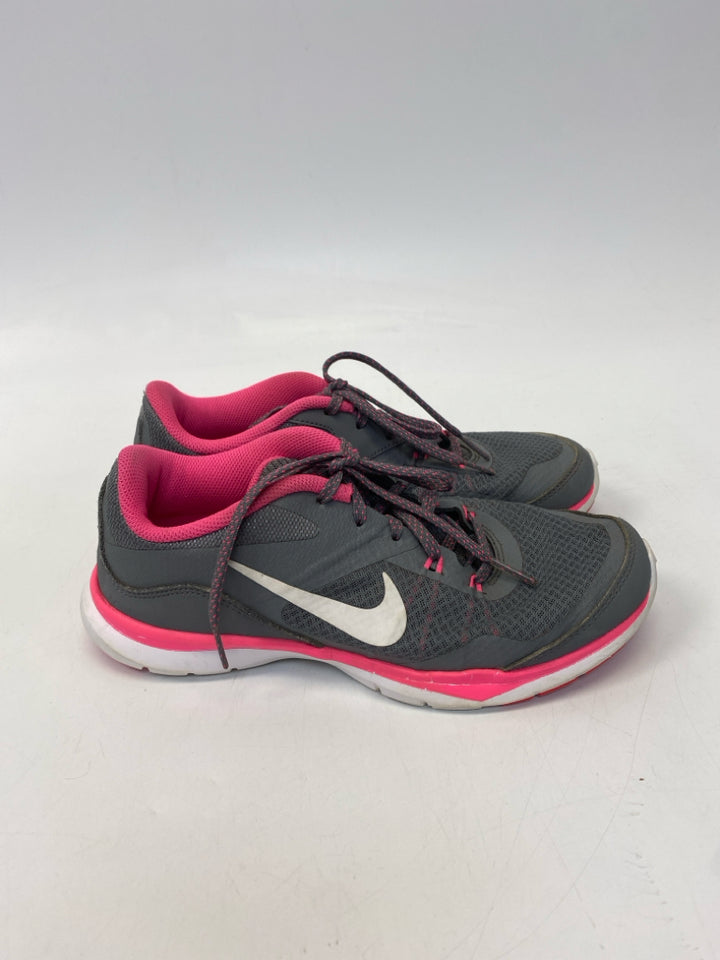 Nike  Size 7.5 Gray Hot Pink Lace-up Sneakers