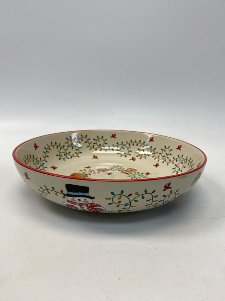 Temp-tations Cream Red/Multi Characters Ceramic Christmas