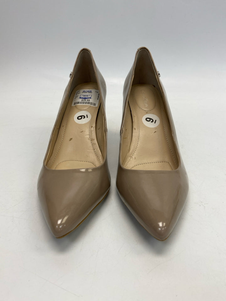 Calvin Klein  Size 9 Nude Patent Heels