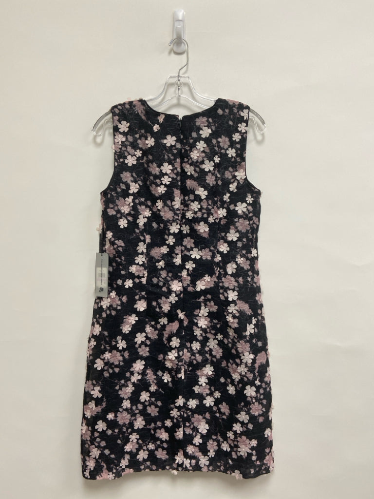 NWT Karl Lagerfeld Size 6 Black Pink Applique Sleeveless Ladies Dress