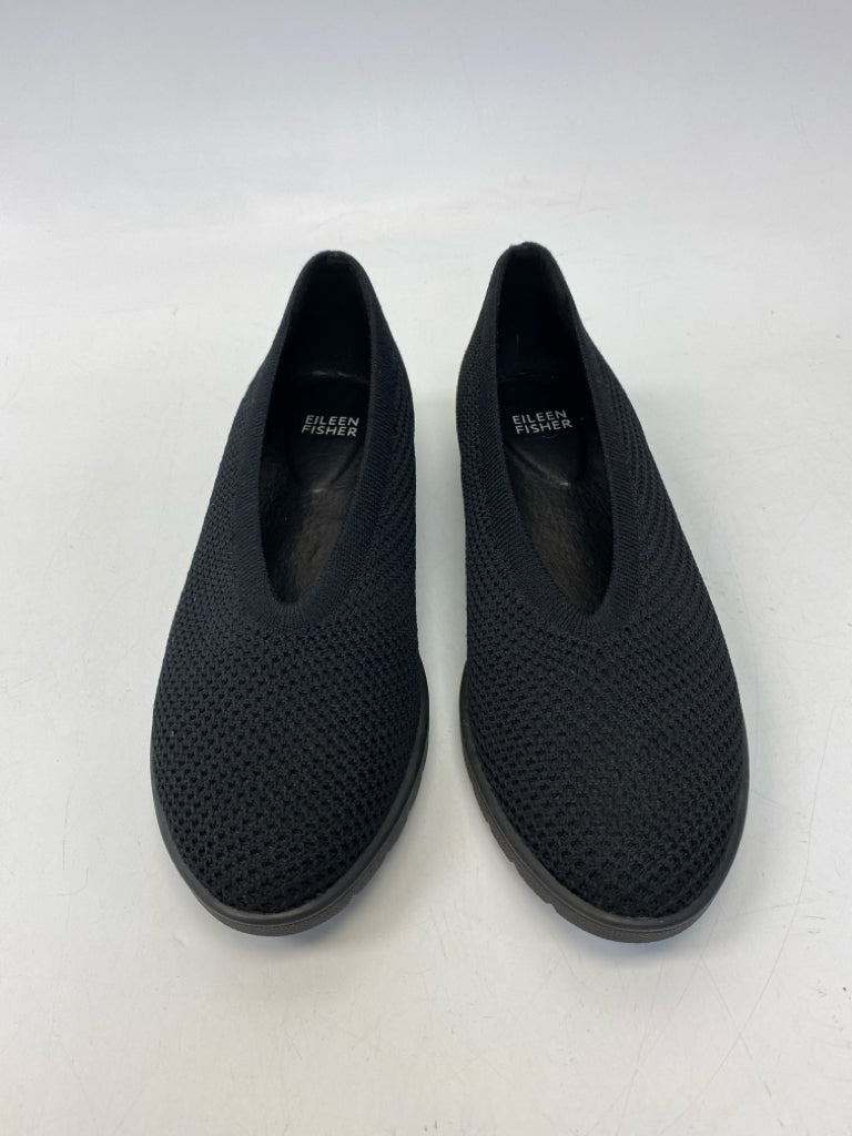 Eileen Fisher US Shoe Size 8 Black Knit Flats
