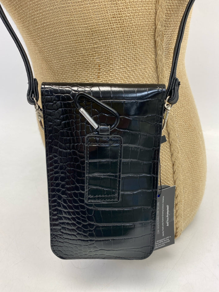 NWT Black Embossed Crossbody
