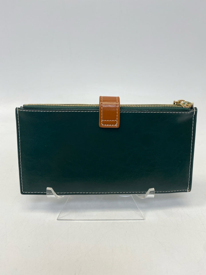 Dark Green Brown Wallet