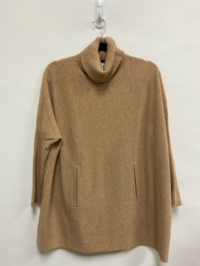 Garnet Hill Size M Tan Turtleneck Ladies Sweater