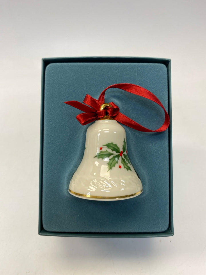 Lenox  Ornament Bell w/Red Ribbon