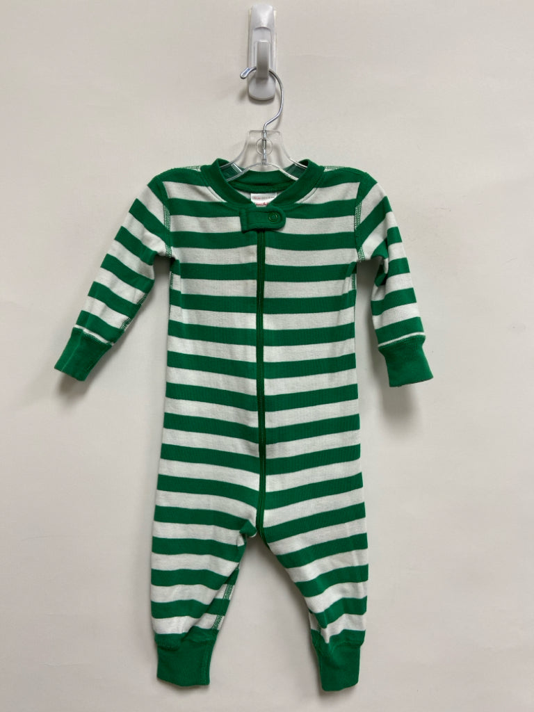 hanna Andersson SIZE 6-12M Green White Stripe Boy&