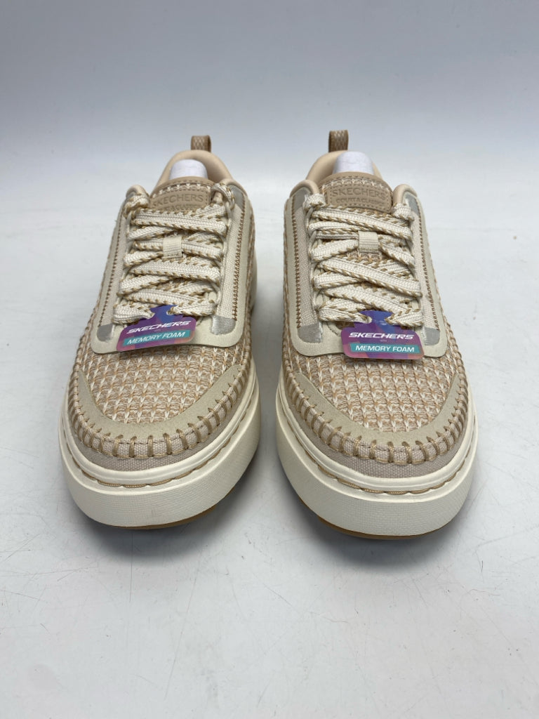 NWT Skechers US Shoe Size 8.5 Cream Sneakers