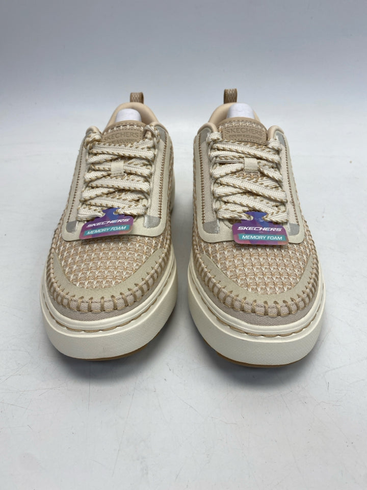 NWT Skechers US Shoe Size 8.5 Cream Sneakers