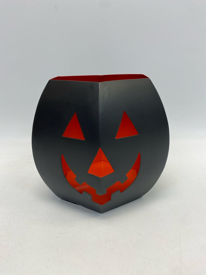 Crate/Barrel Black Orange Metal Halloween
