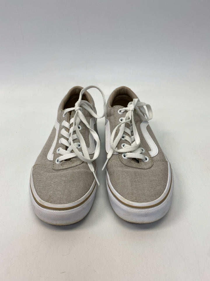 Vans  Size 8 Tan White Lace-up Sneakers