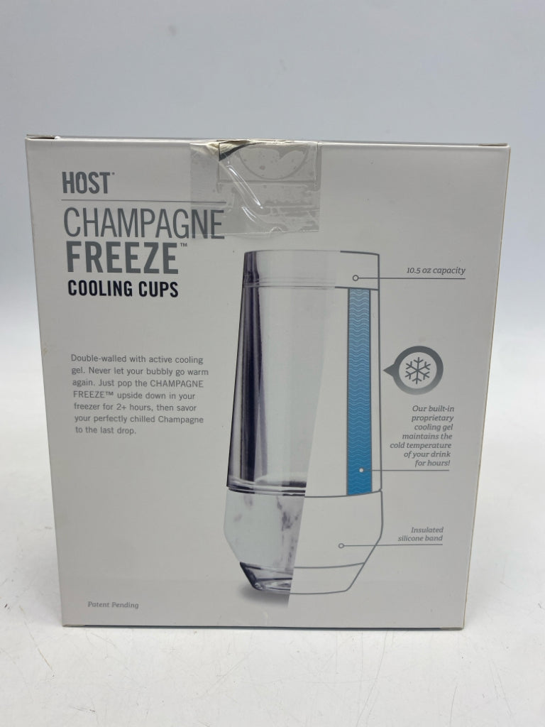 NEW/BOX Clear White Tumbler
